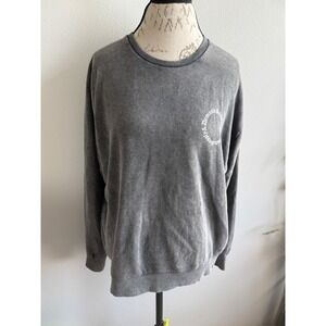Supply‎ & Demand Washed Grey Gothic Graphic Sweatshirt Womens Medium